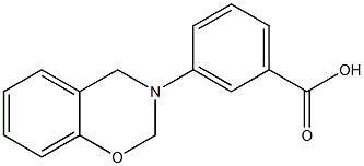 3-[[3,4-Dihydro-2H-1,3-benzoxazin]-3-yl]benzoic acid,,结构式