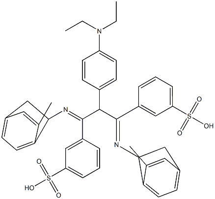 3,3'-[4-Diethylaminophenylmethylenebis[2-methyl-4,1-phenylene(ethylimino)methylene]]bis(benzenesulfonic acid) Structure