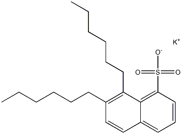 7,8-Dihexyl-1-naphthalenesulfonic acid potassium salt Struktur