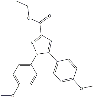 1-(4-Methoxyphenyl)-5-(4-methoxyphenyl)-1H-pyrazole-3-carboxylic acid ethyl ester,,结构式