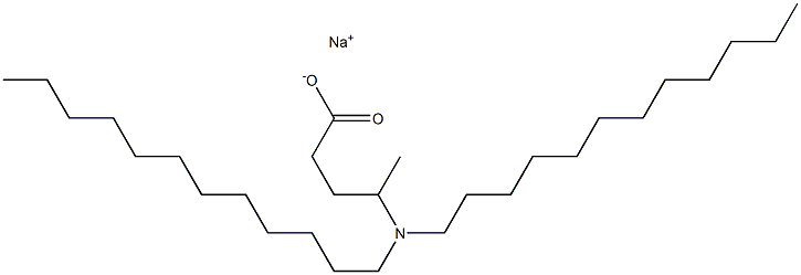 4-(Didodecylamino)valeric acid sodium salt,,结构式