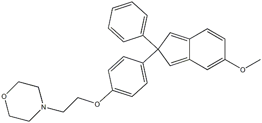 4-[2-[4-(6-Methoxy-2-phenyl-2H-inden-2-yl)phenoxy]ethyl]morpholine Struktur