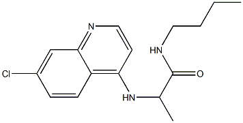 N-Butyl-2-(7-chloro-4-quinolylamino)propionamide Struktur