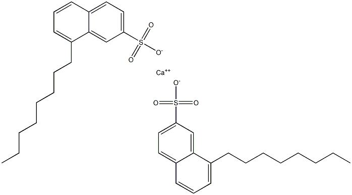 Bis(8-octyl-2-naphthalenesulfonic acid)calcium salt Structure