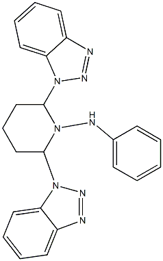 1-Anilino-2,6-bis(1H-benzotriazol-1-yl)piperidine Structure