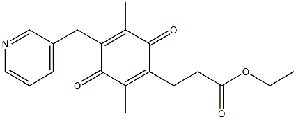 3-[2,5-Dimethyl-3,6-dioxo-4-(3-pyridinylmethyl)-1,4-cyclohexadienyl]propionic acid ethyl ester,,结构式