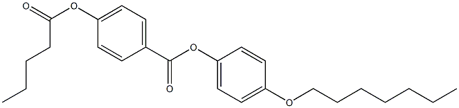 p-ペンタノイルオキシ安息香酸p-(ヘプチルオキシ)フェニル 化学構造式
