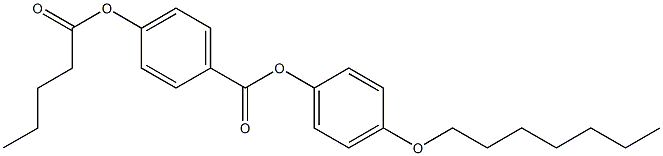 p-Pentanoyloxybenzoic acid p-(heptyloxy)phenyl ester Structure