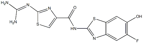 2-(Diaminomethyleneamino)-N-(5-fluoro-6-hydroxy-2-benzothiazolyl)thiazole-4-carboxamide