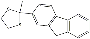2-(9H-フルオレン-2-イル)-2-メチル-1,3-ジチオラン 化学構造式