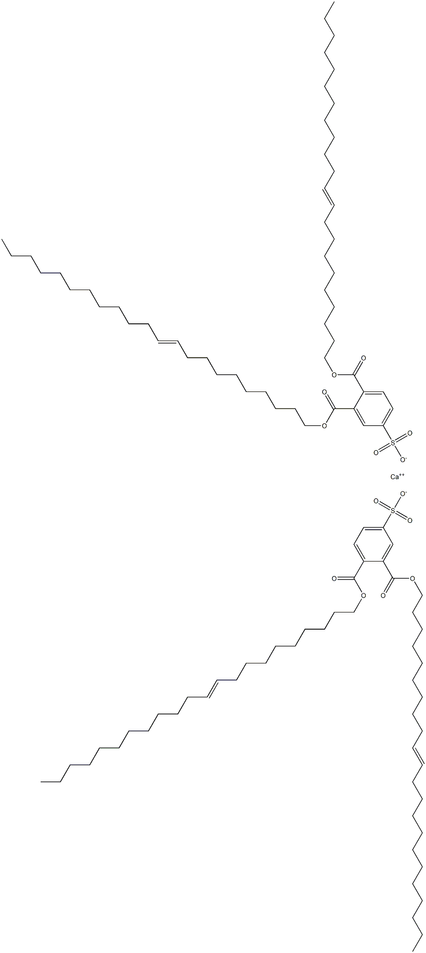 Bis[3,4-di(10-docosenyloxycarbonyl)benzenesulfonic acid]calcium salt 结构式