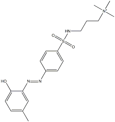 3-[p-(2-Hydroxy-5-methylphenylazo)phenylsulfonylamino]propyltrimethylaminium,,结构式