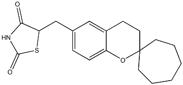 5-[(3,4-Dihydrospiro[2H-1-benzopyran-2,1'-cycloheptan])-6-ylmethyl]thiazolidine-2,4-dione