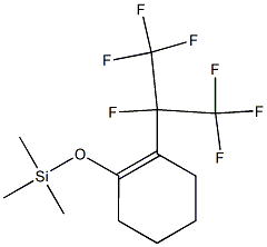 1-(Trimethylsiloxy)-2-(heptafluoroisopropyl)-1-cyclohexene 结构式