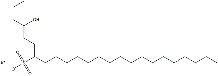 4-Hydroxytetracosane-7-sulfonic acid potassium salt Structure