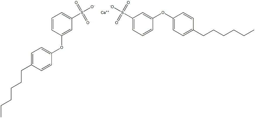 Bis[3-(4-hexylphenoxy)benzenesulfonic acid]calcium salt 结构式