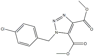 1-(4-クロロベンジル)-1H-1,2,3-トリアゾール-4,5-ジカルボン酸ジメチル 化学構造式