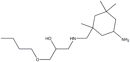 3-[[N-(2-Hydroxy-3-butoxypropyl)amino]methyl]-3,5,5-trimethylcyclohexylamine 结构式