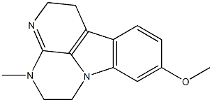 9-メトキシ-2,3,5,6-テトラヒドロ-3-メチル-1H-3,4,10b-トリアザフルオランテン 化学構造式