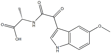 N-[[(5-Methoxy-1H-indol-3-yl)carbonyl]carbonyl]-L-alanine Structure