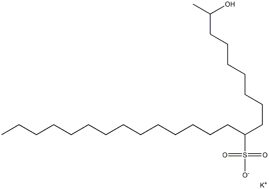 2-Hydroxytetracosane-10-sulfonic acid potassium salt,,结构式