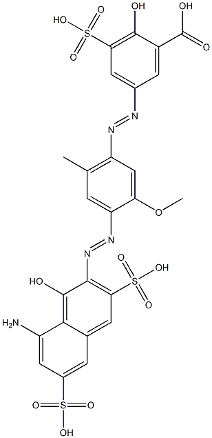 5-Amino-4-hydroxy-3-[4-(3-carboxy-4-hydroxy-5-sulfophenylazo)-2-methoxy-5-methylphenylazo]-2,7-naphthalenedisulfonic acid