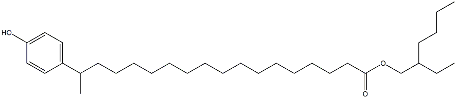 17-(4-Hydroxyphenyl)stearic acid 2-ethylhexyl ester Structure