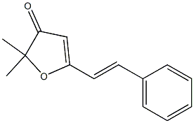 2,2-Dimethyl-5-[(E)-2-phenylethenyl]furan-3(2H)-one,,结构式