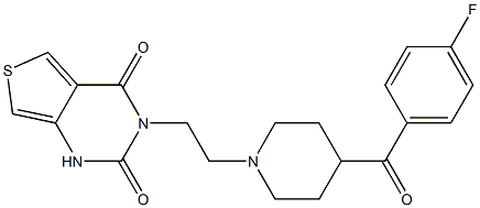 3-[2-[4-(4-Fluorobenzoyl)piperidino]ethyl]thieno[3,4-d]pyrimidine-2,4(1H,3H)-dione 结构式