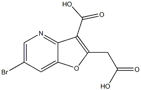 2-(Carboxymethyl)-6-bromofuro[3,2-b]pyridine-3-carboxylic acid|