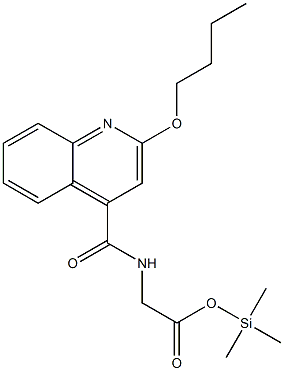 N-(2-Butoxyquinolin-4-ylcarbonyl)glycine trimethylsilyl ester Struktur