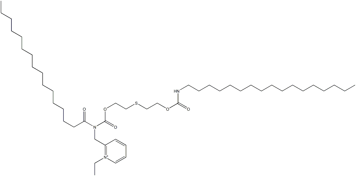 1-Ethyl-2-[N-hexadecanoyl-N-[2-[2-(heptadecylcarbamoyloxy)ethylthio]ethoxycarbonyl]aminomethyl]pyridinium,,结构式