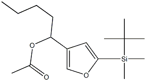 酢酸1-[5-(tert-ブチルジメチルシリル)-3-フリル]ペンチル 化学構造式