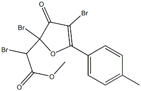 2-Bromo-2-[bromo(methoxycarbonyl)methyl]-4-bromo-5-(4-methylphenyl)furan-3(2H)-one,,结构式