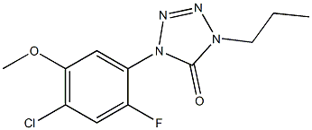1-(2-Fluoro-4-chloro-5-methoxyphenyl)-4-propyl-1H-tetrazol-5(4H)-one 结构式