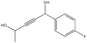 1-(4-Fluorophenyl)-2-pentyne-1,4-diol 结构式