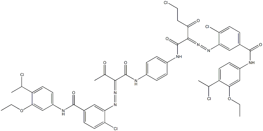  3,3'-[2-(Chloromethyl)-1,4-phenylenebis[iminocarbonyl(acetylmethylene)azo]]bis[N-[4-(1-chloroethyl)-3-ethoxyphenyl]-4-chlorobenzamide]