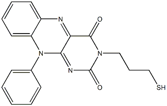 3-(3-Mercaptopropyl)-10-phenylbenzo[g]pteridine-2,4(3H,10H)-dione 结构式