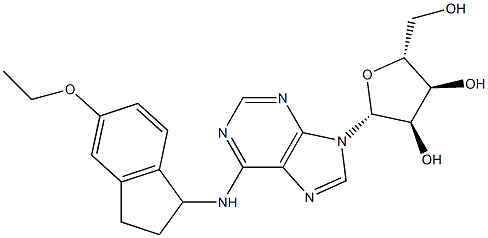 N-[[2,3-ジヒドロ-5-エトキシ-1H-インデン]-1-イル]アデノシン 化学構造式