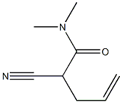 2-(ジメチルカルバモイル)-4-ペンテンニトリル 化学構造式