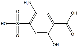 5-アミノ-4-スルホサリチル酸 化学構造式