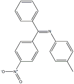 (Z)-N-[フェニル(4-ニトロフェニル)メチレン]-4-メチルベンゼンアミン 化学構造式