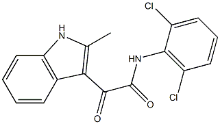 N-(2,6-Dichlorophenyl)-2-[2-methyl-1H-indol-3-yl]-2-oxoacetamide Struktur