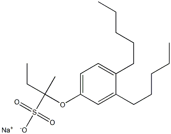 2-(3,4-Dipentylphenoxy)butane-2-sulfonic acid sodium salt Struktur