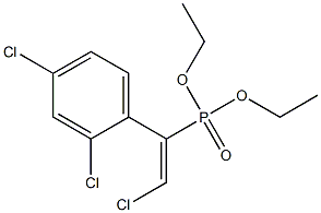 2-クロロ-1-(2,4-ジクロロフェニル)ビニルホスホン酸ジエチル 化学構造式