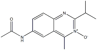 2-Isopropyl-4-methyl-6-acetylaminoquinazoline 3-oxide Struktur