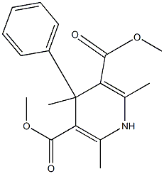 1,4-Dihydro-2,4,6-trimethyl-4-phenylpyridine-3,5-dicarboxylic acid dimethyl ester Structure