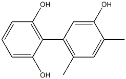 4',6'-Dimethyl-1,1'-biphenyl-2,3',6-triol,,结构式