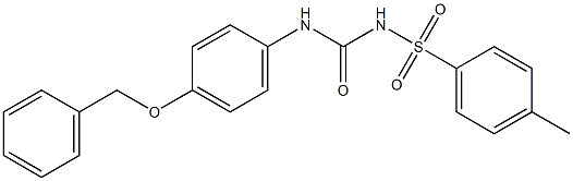 1-[4-ベンジルオキシフェニル]-3-(4-メチルフェニルスルホニル)尿素 化学構造式