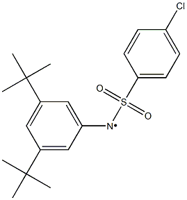 N-(3,5-Di-tert-butylphenyl)-N-(4-chlorophenylsulfonyl)aminyl radical 结构式